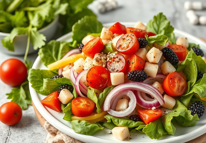 Representação visual: Receita de Salada Colorida Nutritiva para o Almoço Leve