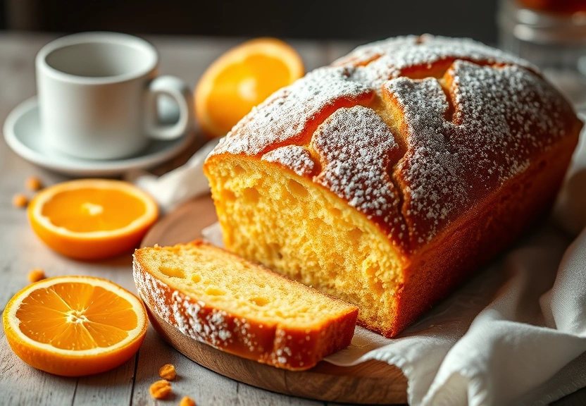 Representação visual: Receita de Bolo de Laranja Fofinho para o Café da Tarde